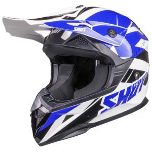 Shot MX Helmet Pulse Revenge White Blue Black Glossy [Small]
