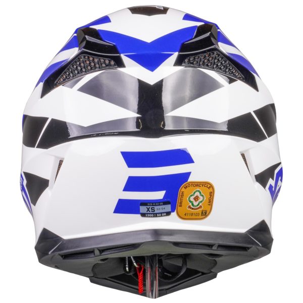 Shot MX Helmet Pulse Revenge White Blue Black Glossy [Small] - Image 4