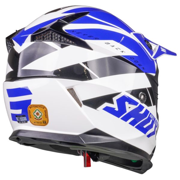 Shot MX Helmet Pulse Revenge White Blue Black Glossy [Small] - Image 5