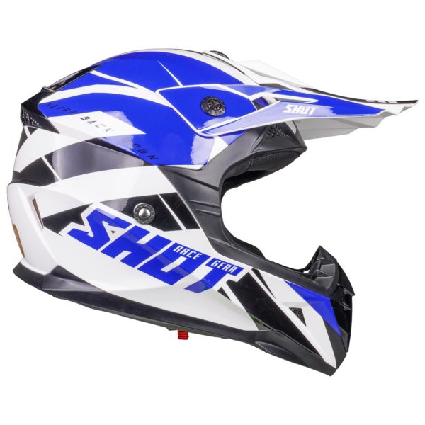 Shot MX Helmet Pulse Revenge White Blue Black Glossy [Small] - Image 14