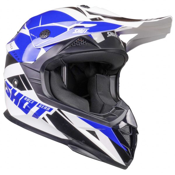 Shot MX Helmet Pulse Revenge White Blue Black Glossy [Small] - Image 12
