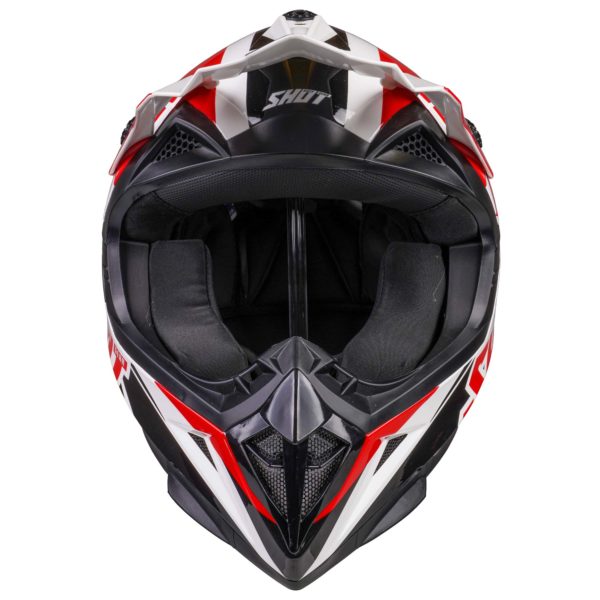 Shot MX Helmet Pulse Revenge White Red Black Glossy [Small] - Image 8