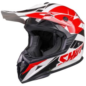 Shot MX Helmet Pulse Revenge White Red Black Glossy [Small]