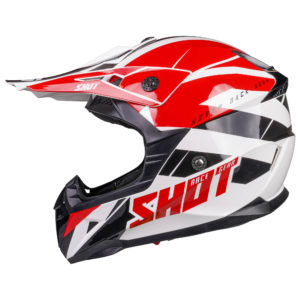 Shot MX Helmet Pulse Revenge White Red Black Glossy [Small]