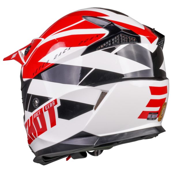 Shot MX Helmet Pulse Revenge White Red Black Glossy [Small] - Image 3