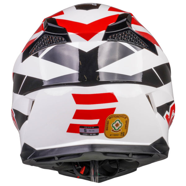 Shot MX Helmet Pulse Revenge White Red Black Glossy [Small] - Image 4
