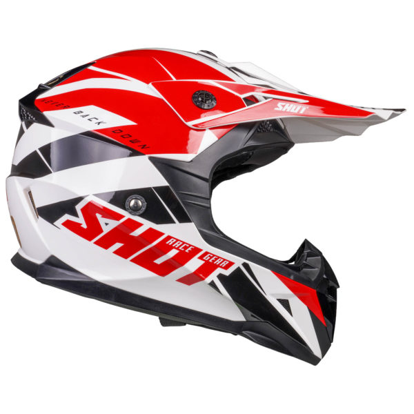 Shot MX Helmet Pulse Revenge White Red Black Glossy [Small] - Image 14
