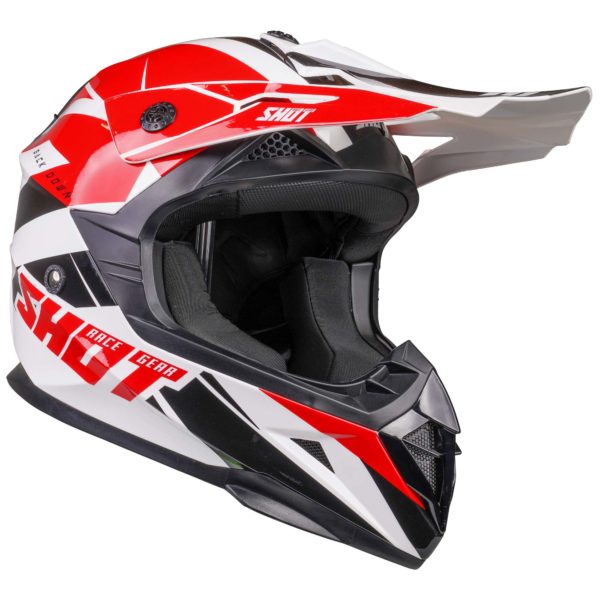 Shot MX Helmet Pulse Revenge White Red Black Glossy [Small] - Image 12