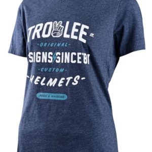 Troy Lee Designs Womens Roll Out Short Sleeve T-Shirt – Navy Heather – Small