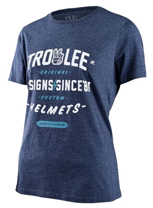 Troy Lee Designs Womens Roll Out Short Sleeve T-Shirt - Navy Heather - Small - Image 2