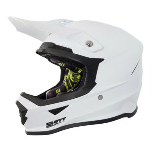 Shot Furious MX Helmet Solid White Gloss – S
