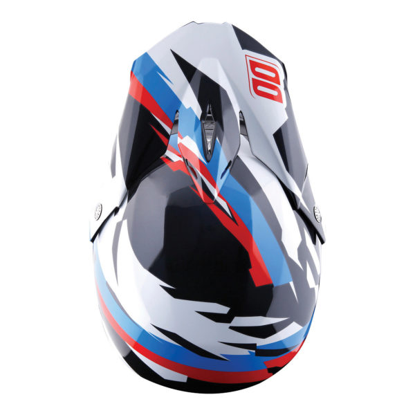 Shot Furious MX Helmet Score Black Blue Red Gloss - S - Image 3