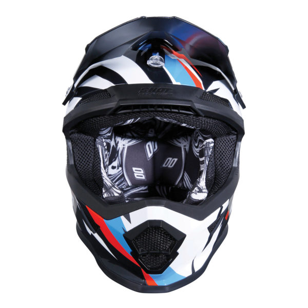 Shot Furious MX Helmet Score Black Blue Red Gloss - S - Image 4