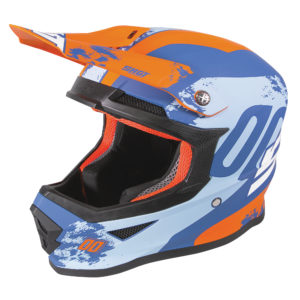 Shot Furious MX Helmet Adult – Shadow Blue Orange Matt – S