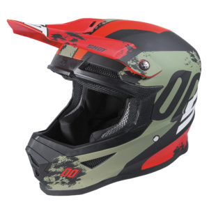 Shot Furious MX Helmet Adult – Shadow Kaki Red Matt – S