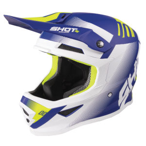 Shot Furious MX Helmet Adult – Trust Blue Neon Yellow Matt – S