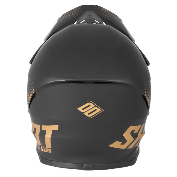 Shot Furious MX Helmet Adult - Raw Black Gold Matt - S - Image 2
