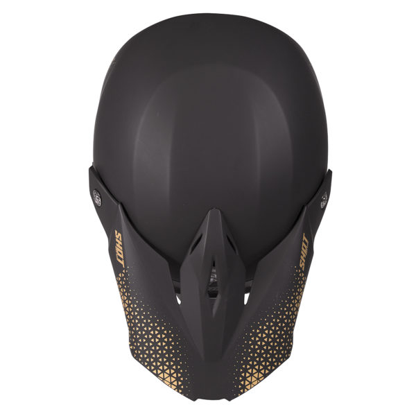 Shot Furious MX Helmet Adult - Raw Black Gold Matt - S - Image 3