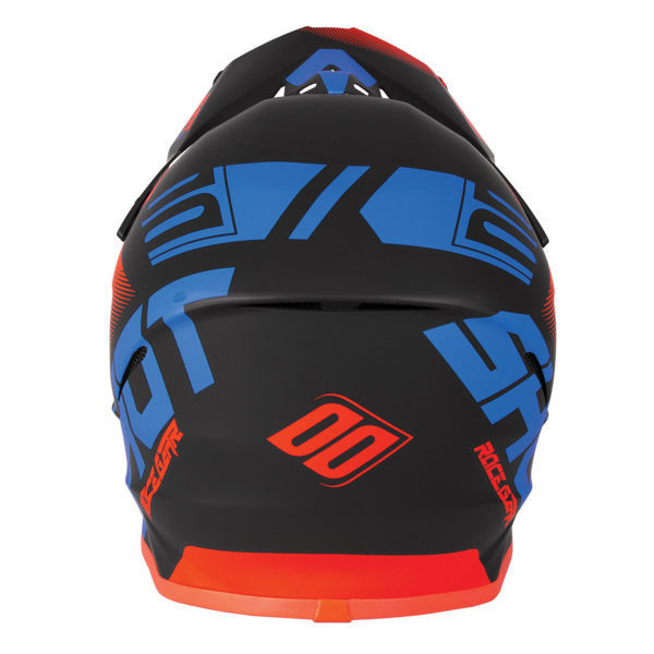 Shot Furious MX Helmet Kids - Trust Blue Neon Orange Glossy - KS - Image 2