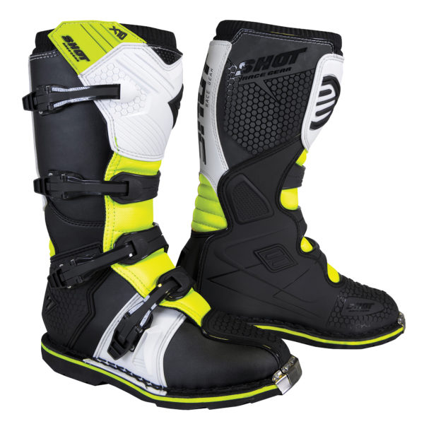 Shot X10 2.0 MX Boots Adult - Black/White/Yellow - UK 6.5 / EUR 40 - Image 9