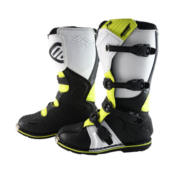 Shot X10 2.0 MX Boots Adult - Black/White/Yellow - UK 6.5 / EUR 40