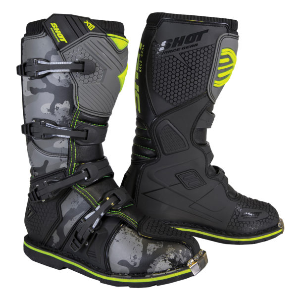 Shot X10 2.0 MX Boots Adult - Black/Camo - UK 8 / EUR 42