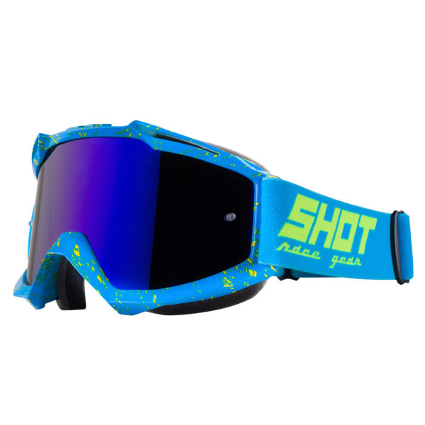 Shot Iris Scratch Blue/Neon Yellow Motocross Goggles