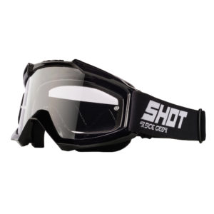 Shot Assault Black Glossy Motocross Goggles