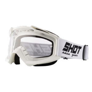 Shot Assault White Glossy Motocross Goggles