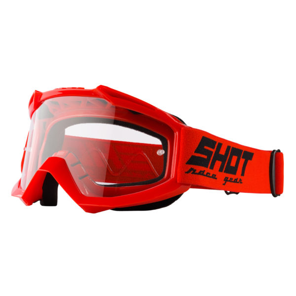 Shot Assault Red Glossy Motocross Goggles