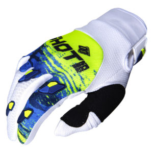 Shot Contact Counter Blue/Neon Yellow Adult Gloves – 08
