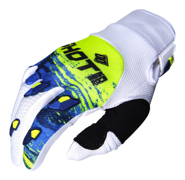 Shot Contact Counter Blue/Neon Yellow Adult Gloves - 08