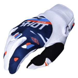 Shot Contact Score Blue/Neon Orange Adult Gloves – 08