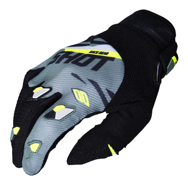 Shot Contact Score Khaki/Neon Yellow Adult Gloves - 12