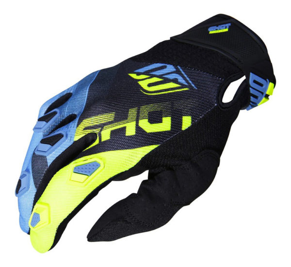 Shot Devo Ultimate Blue/Neon Yellow Adult Gloves - 08