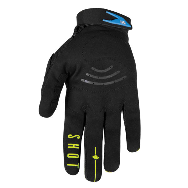 Shot Adult Aerolite Gloves - Blue Neon Yellow - S (8) - Image 3