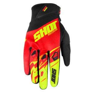 Shot Adult Devo Gloves – Ventury Red Neon Yellow – XL (11)