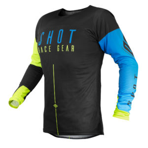 Shot Aerolite MX Jersey Adult – Alpha Blue Neon Yellow – M