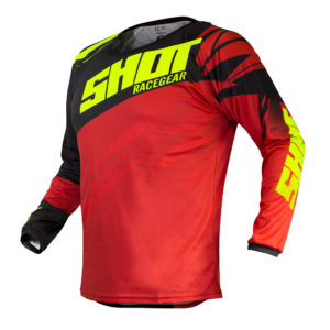 Shot Devo MX Jersey Adult – Ventury Red Neon Yellow – S
