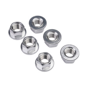 Bike It Rear Sprocket Nut Kit 10mm Silver (6Pcs)