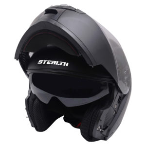 Stealth V159 Flip Road Helmet Plain Matt Black – L