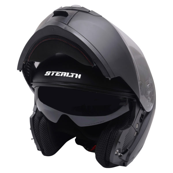 Stealth V159 Flip Road Helmet Plain Matt Black - L - Image 2