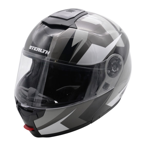 Stealth V159 Flip Road Helmet Graphic Mono Gloss - Large - Image 4