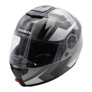 Stealth V159 Flip Road Helmet Graphic Mono Gloss – Large