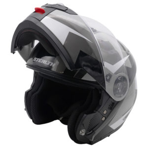 Stealth V159 Flip Road Helmet Graphic Mono Gloss – Large