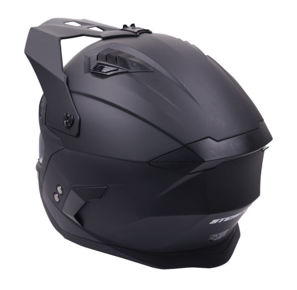 Stealth Fighter Multi Function Motorcycle Full & Open Face Helmet - Matt Black Large - Image 5