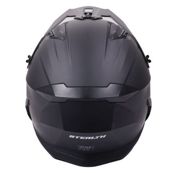 Stealth Fighter Multi Function Motorcycle Full & Open Face Helmet - Matt Black Large - Image 7