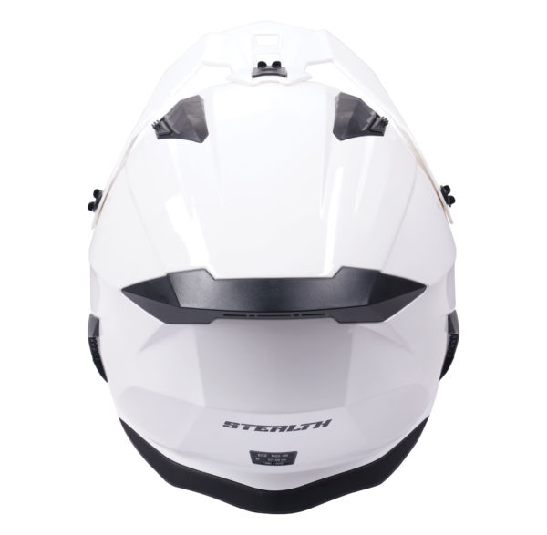 Stealth Fighter Multi Function Motorcycle Full & Open Face Helmet - Gloss White Large - Image 7