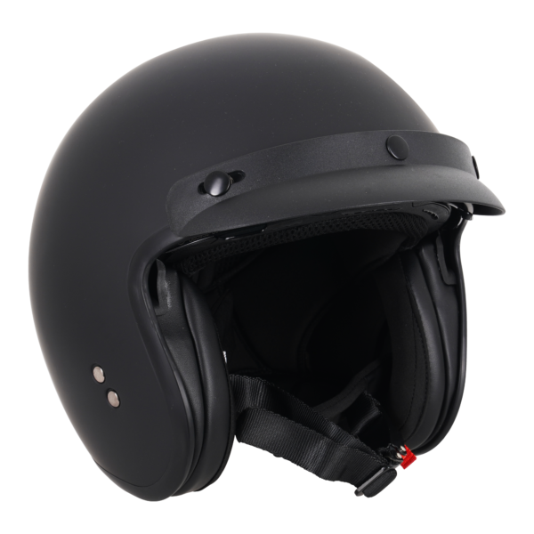 Stealth Open Face Helmet With Peak - Matt Black - Large - Image 7