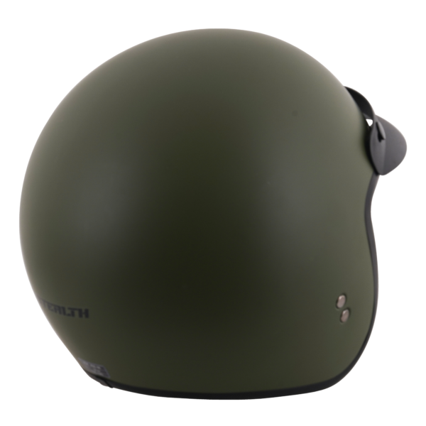 Stealth HS391 Peaked Open Face Helmet Matt Green - Large - Image 6
